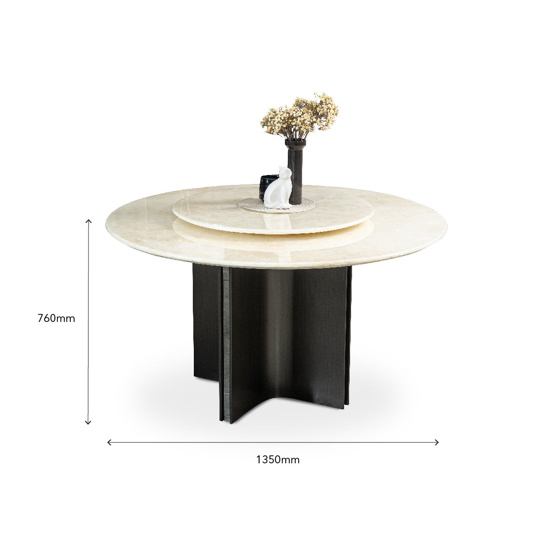 PIPER I Natural Marble Dining Table