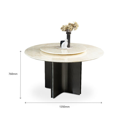 PIPER I Natural Marble Dining Table