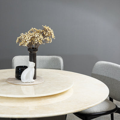 PIPER I Natural Marble Dining Table