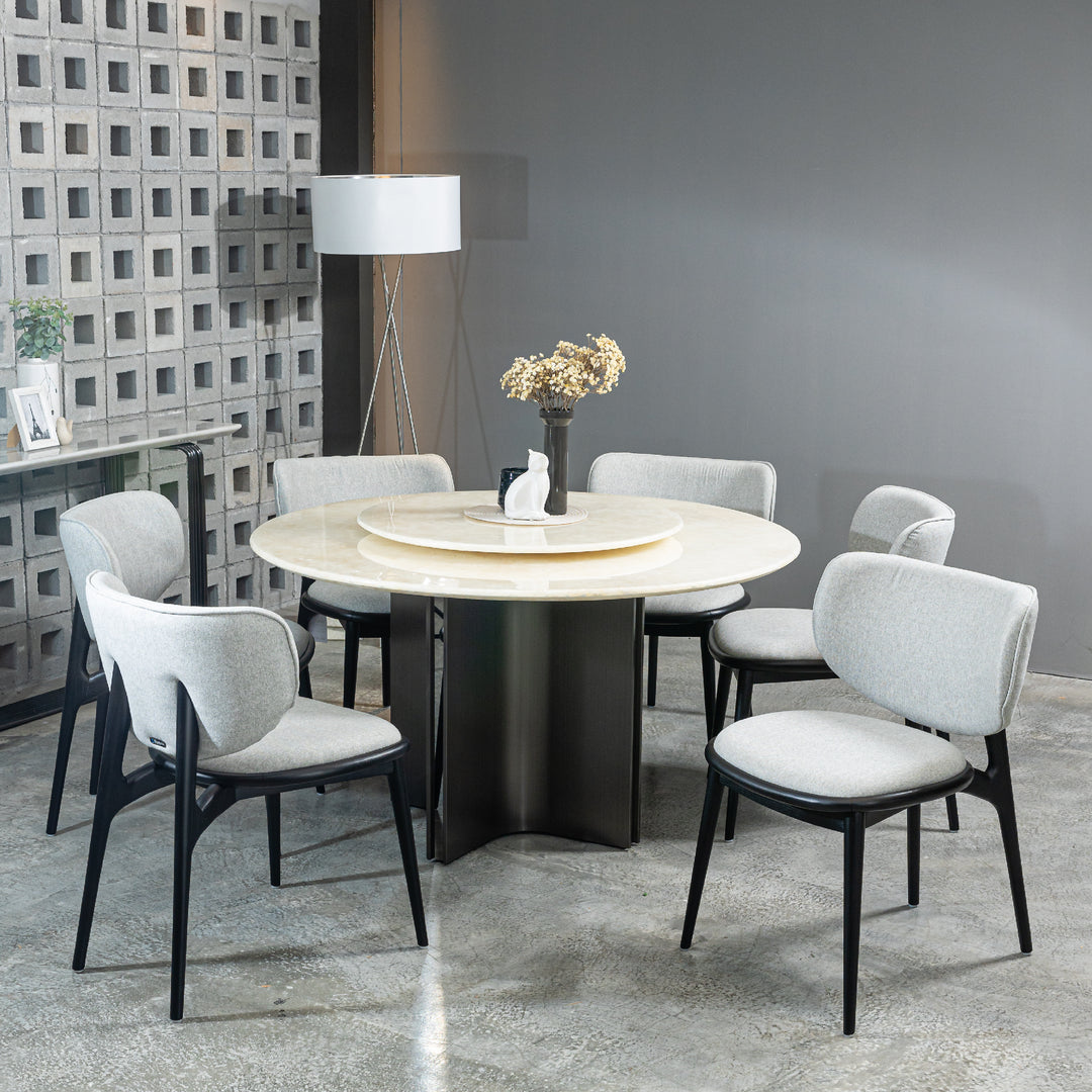 PIPER I Natural Marble Dining Table