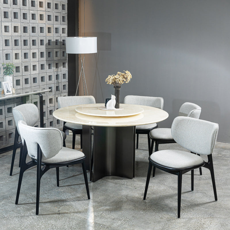 PIPER I Natural Marble Dining Table