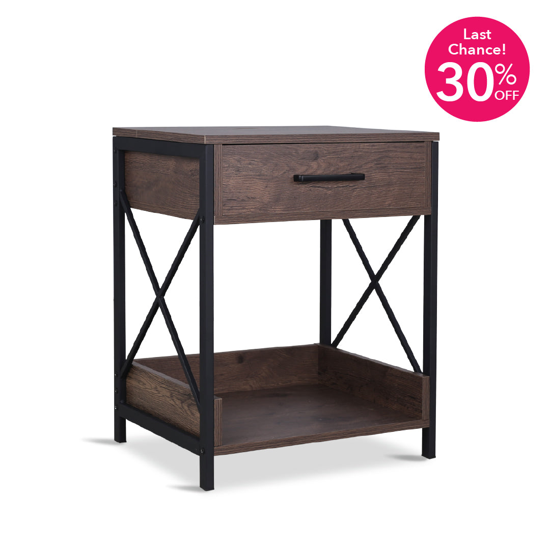 PLIX Bedside Table with USB & Plug