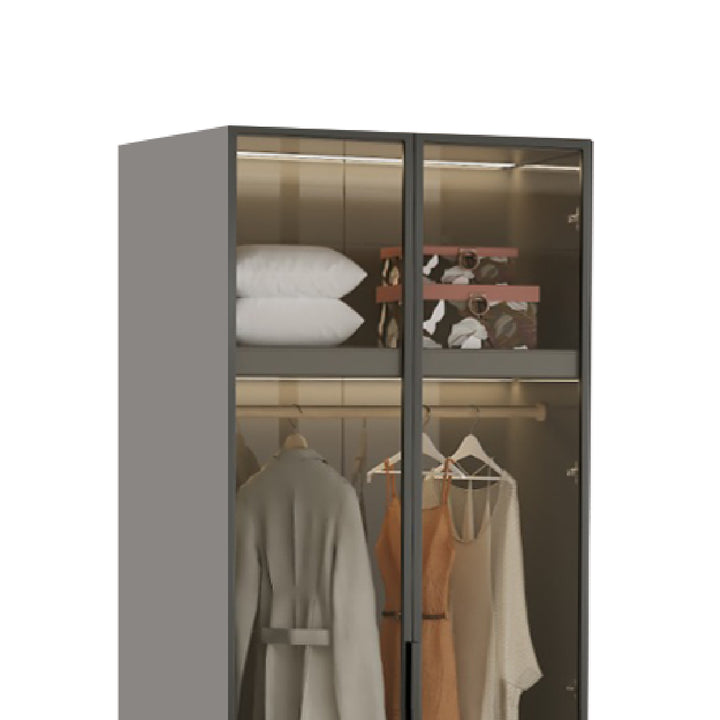 QUINN Grey Glass Door Wardrobe