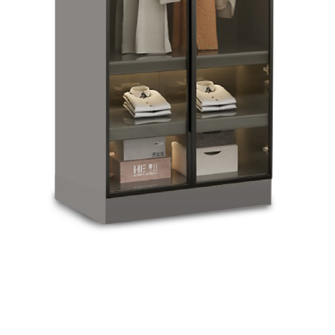 QUINN Grey Glass Door Wardrobe