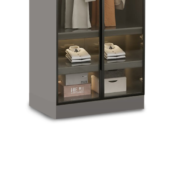 QUINN Grey Glass Door Wardrobe
