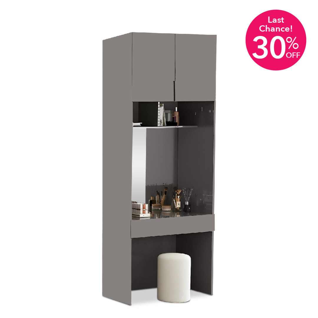 QUINN Grey Modular Dresser Wardrobe