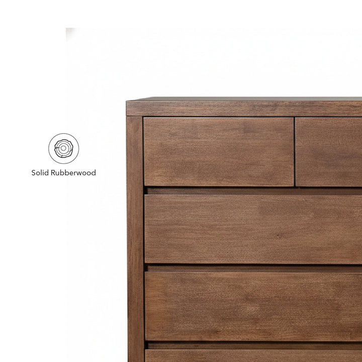 RAILEY 5 Drawer & 1 Door Solid Wood Chest of Drawers