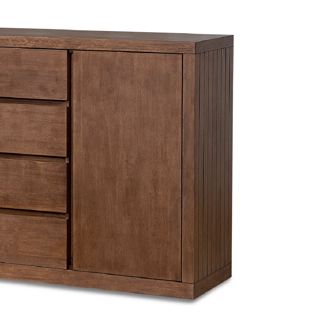 RAILEY 5 Drawer & 1 Door Solid Wood Chest of Drawers