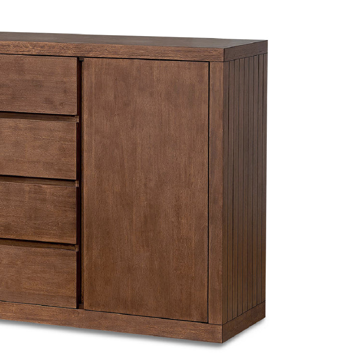 RAILEY 5 Drawer & 1 Door Solid Wood Chest of Drawers