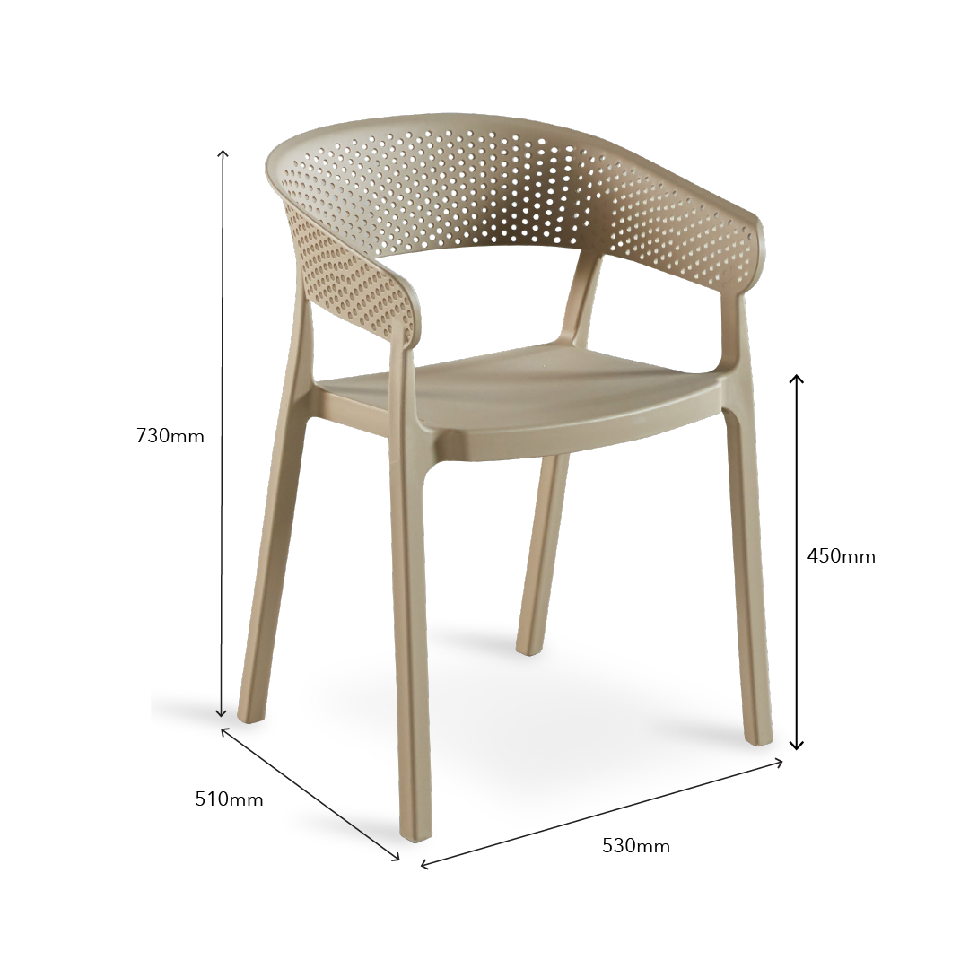 RANNI Cafe Chair Camel Brown