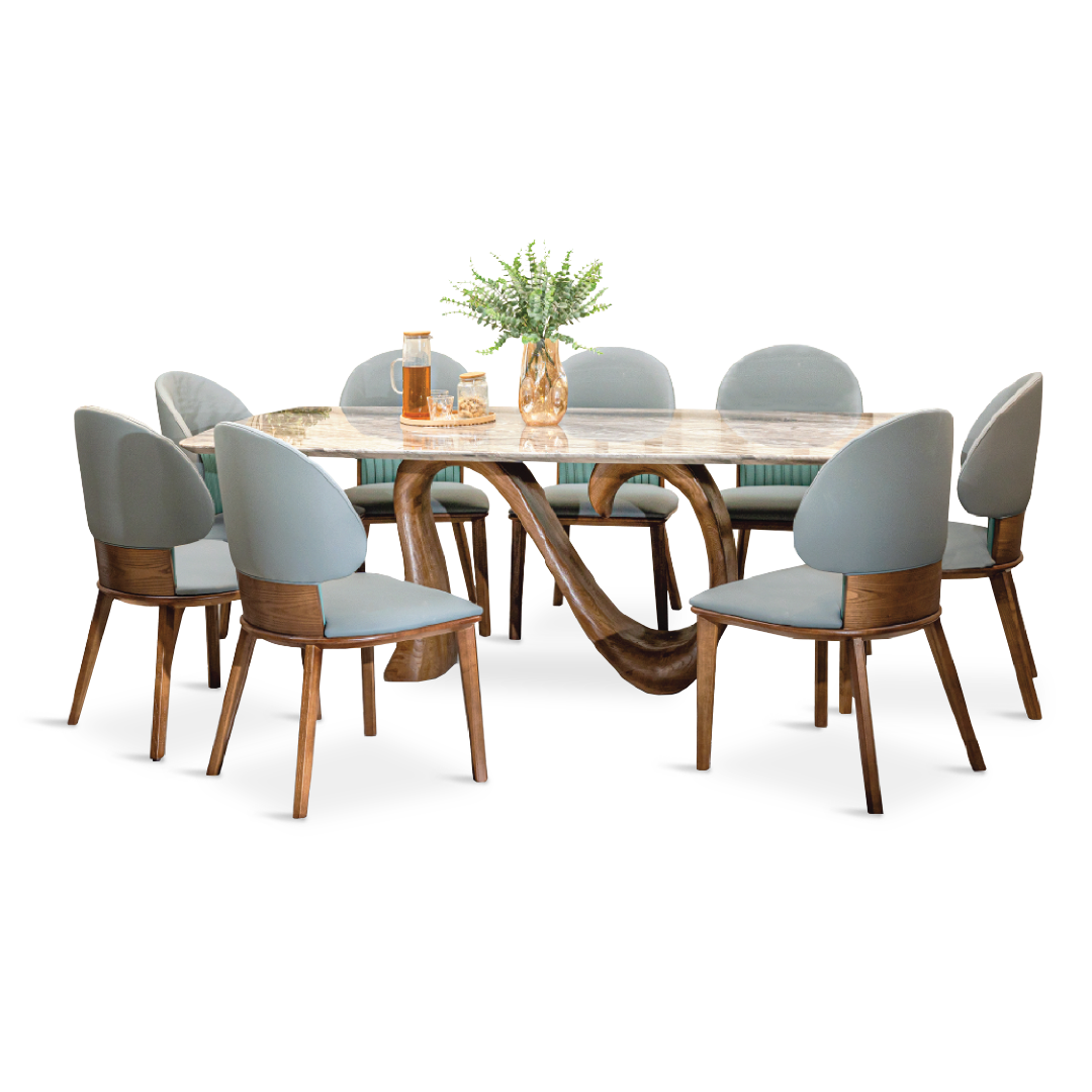 RAVINE II Marble Dining Set