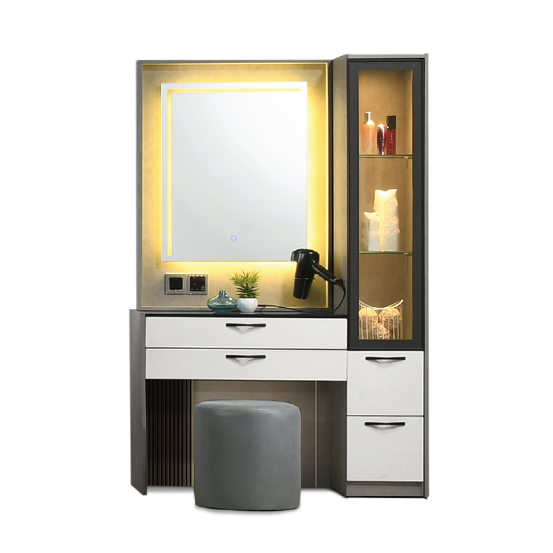 PERTH Touch Screen LED Dresser with Stool