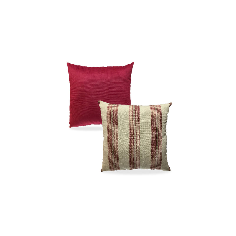 Designer Pillow (Square pillow) Stripes Red