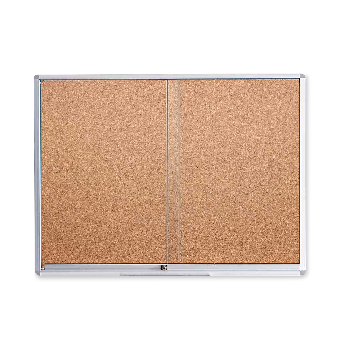 REI Notice Board Sliding Glass Cabinet Aluminium Frame
