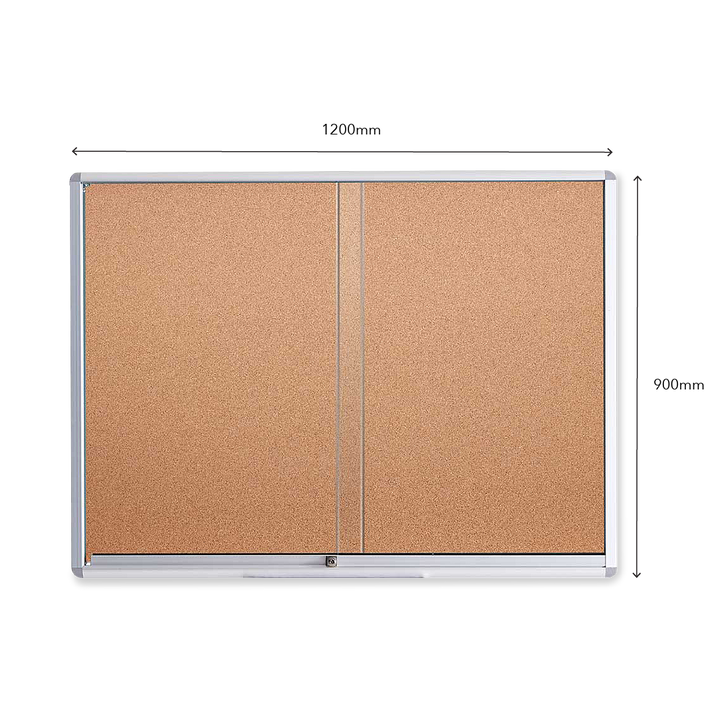 REI Notice Board Sliding Glass Cabinet Aluminium Frame