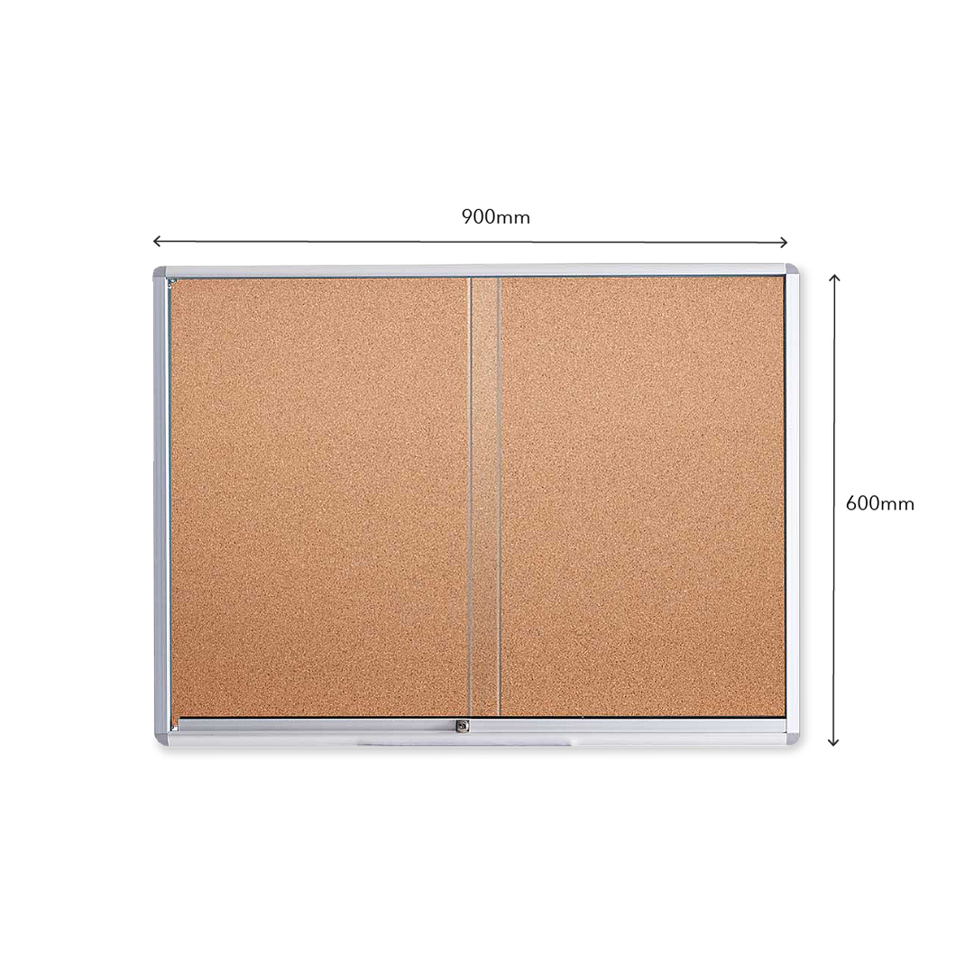 REI Notice Board Sliding Glass Cabinet Aluminium Frame