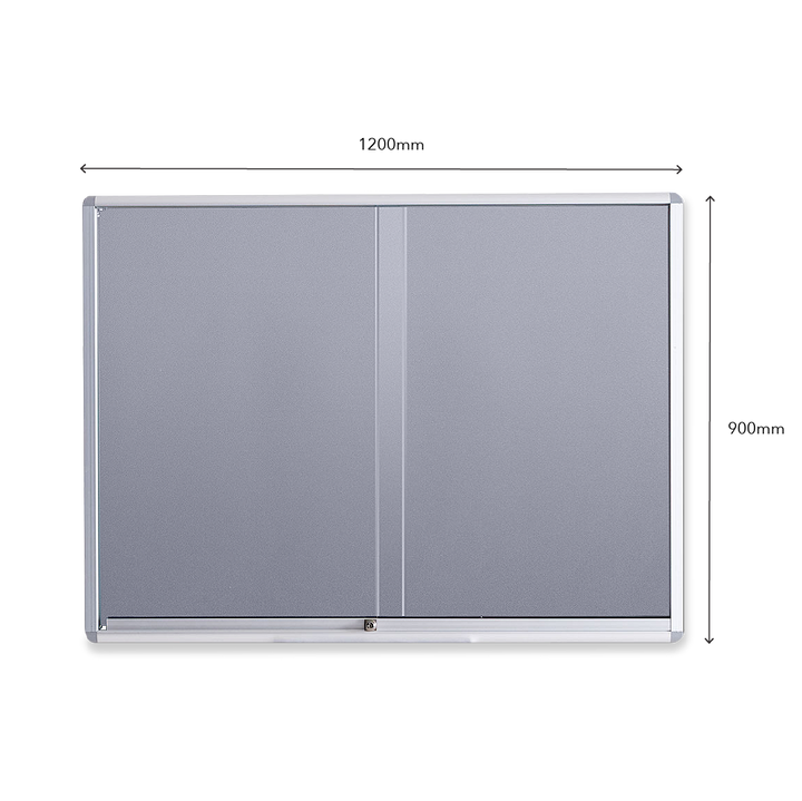 REI Notice Board Sliding Glass Cabinet Aluminium Frame