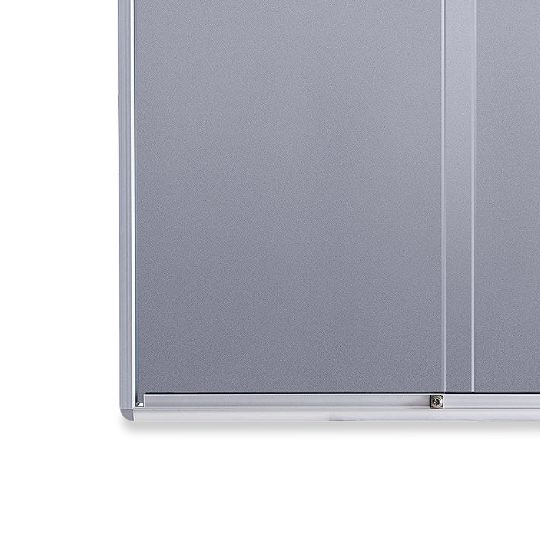 REI Notice Board Sliding Glass Cabinet Aluminium Frame