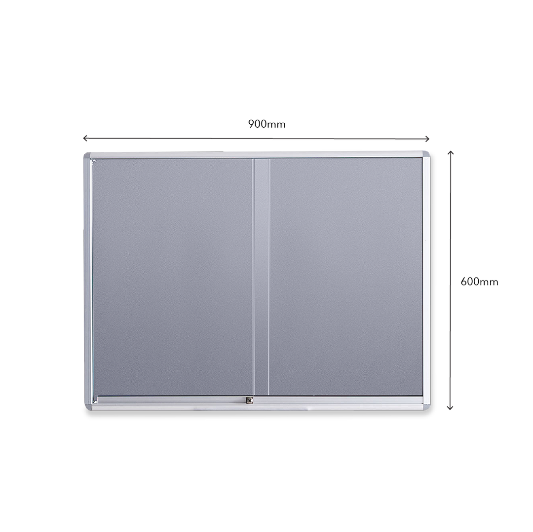REI Notice Board Sliding Glass Cabinet Aluminium Frame
