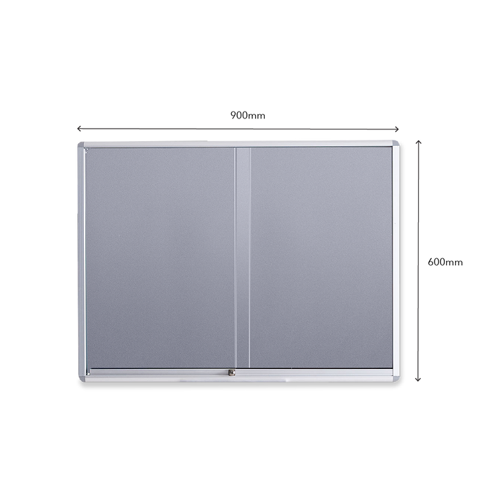 REI Notice Board Sliding Glass Cabinet Aluminium Frame