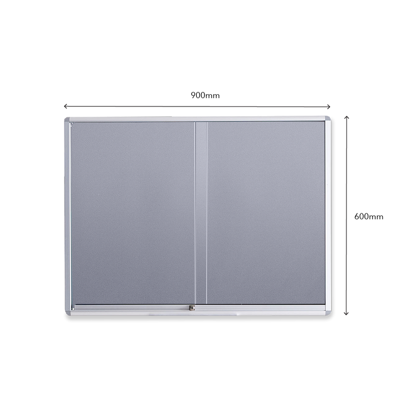 REI Notice Board Sliding Glass Cabinet Aluminium Frame