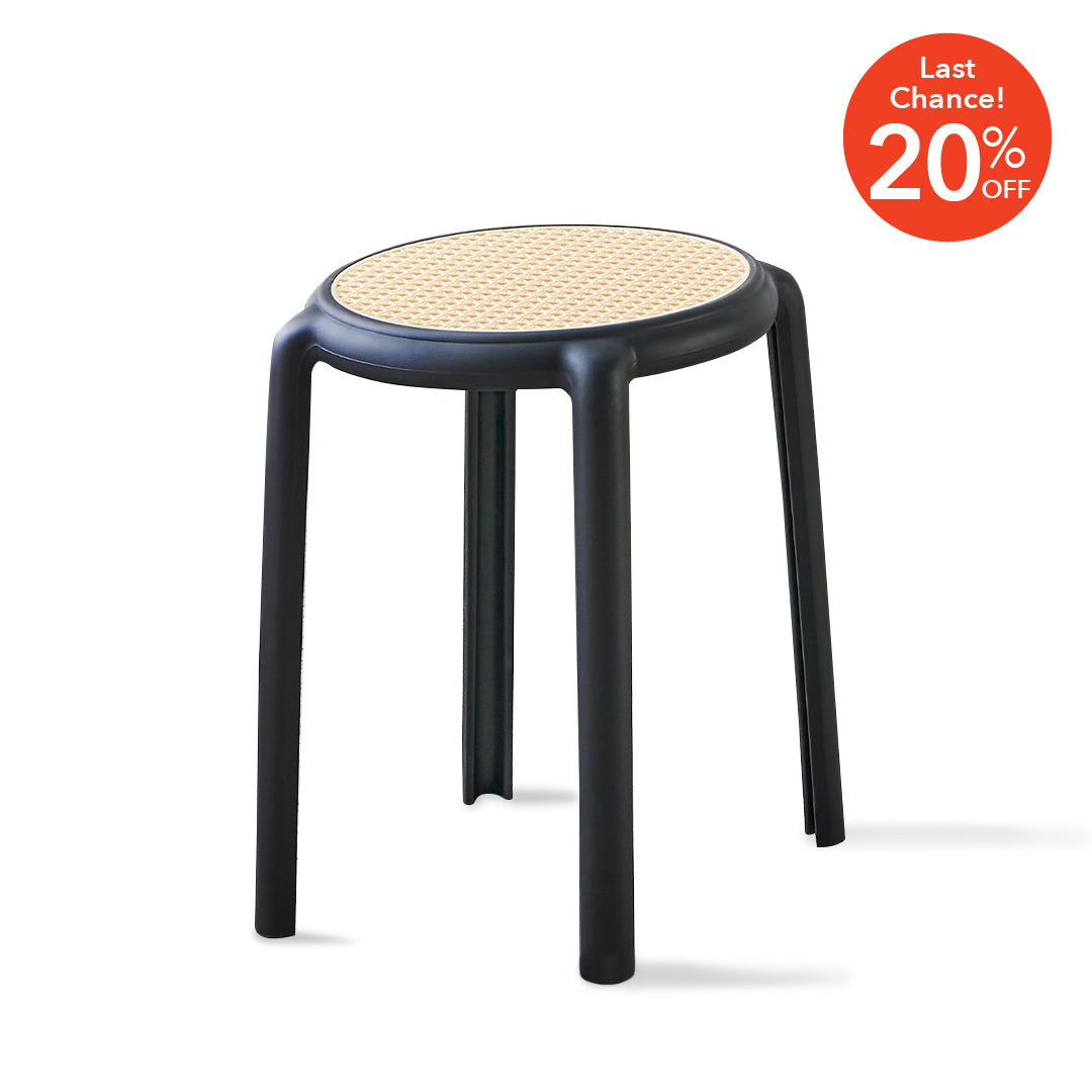 RHEA Dining Stool Black