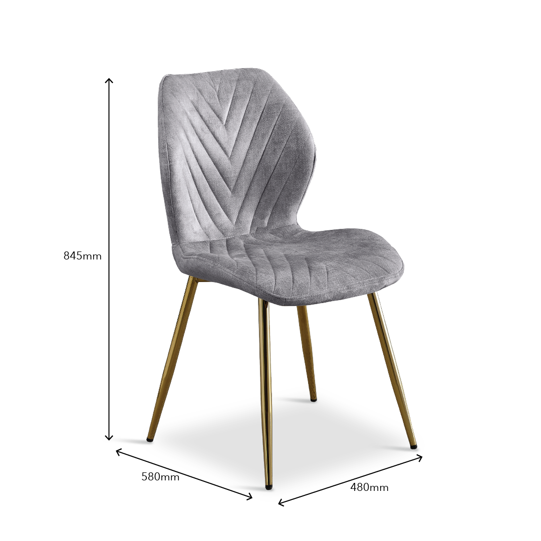 ROSALIE Dining Chair Dark Grey