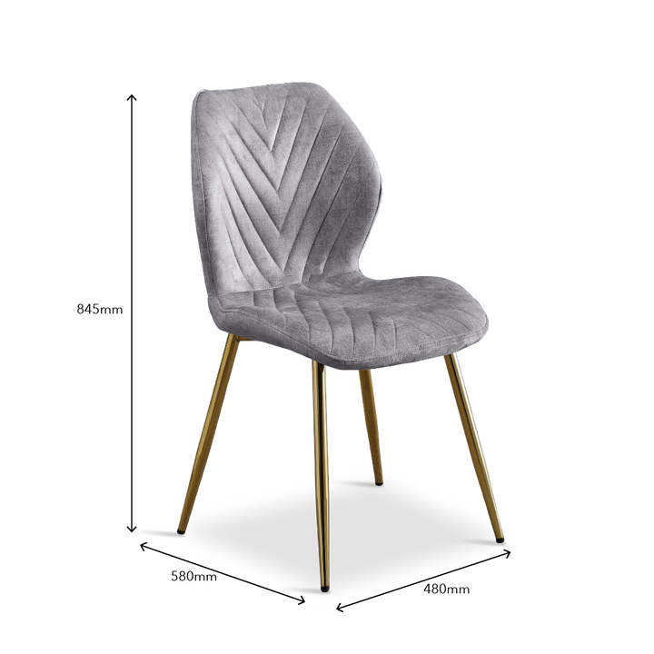 ROSALIE Dining Chair Dark Grey
