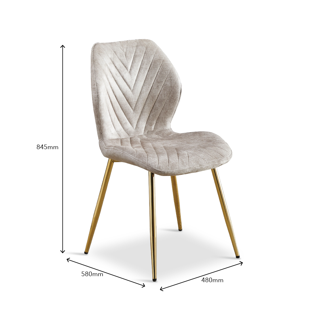 ROSALIE Dining Chair Light Grey