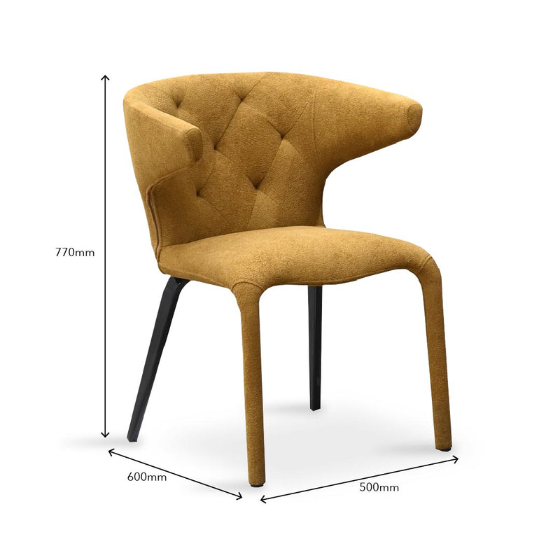 RUNO Dining Chair Yellow