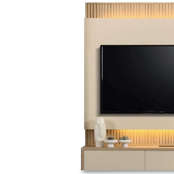 RUSHI Wall Mounted TV & Display Cabinet Set