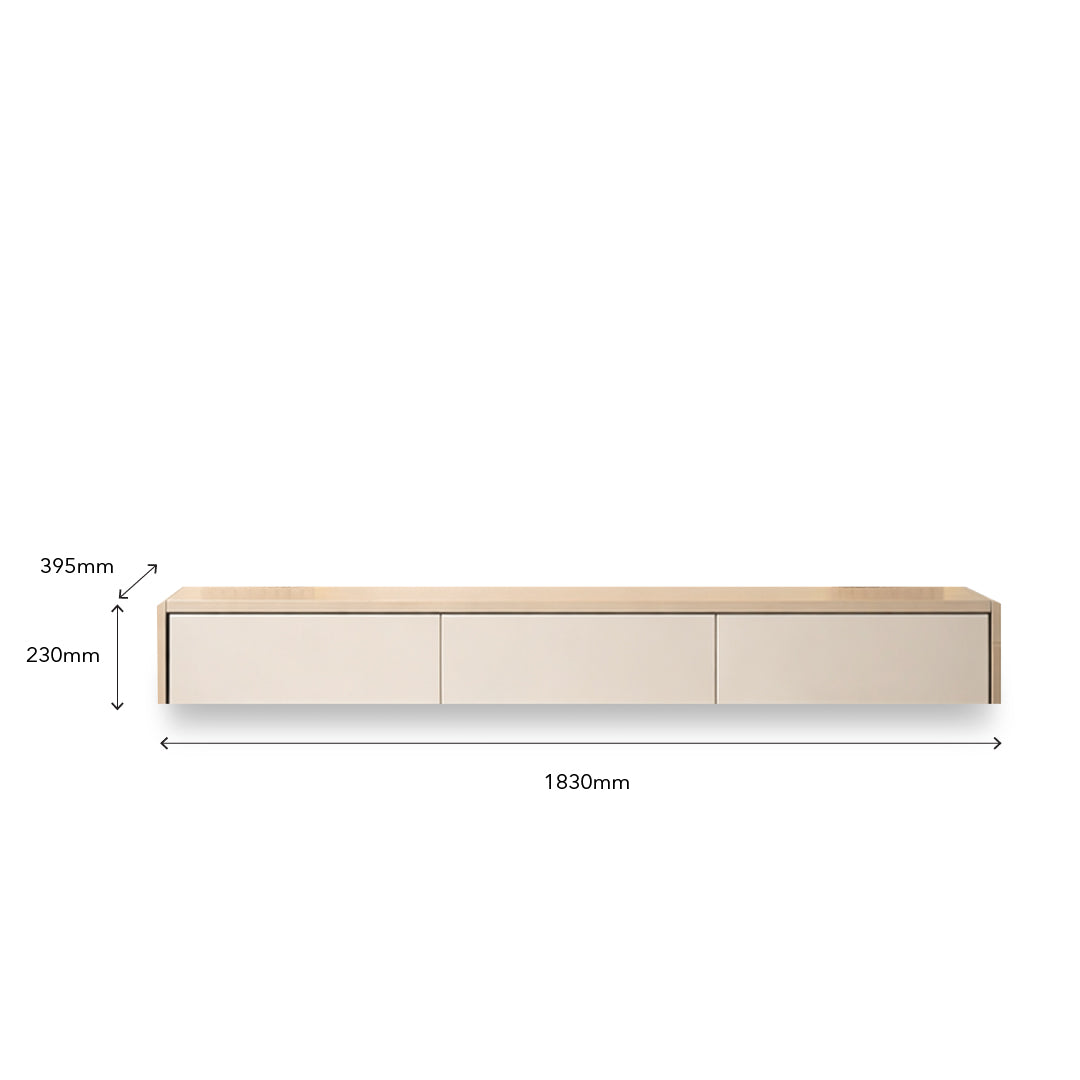 RYOHIN Wall Mounted Light Beige TV Cabinet