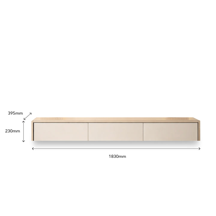 RYOHIN Wall Mounted Light Beige TV Cabinet