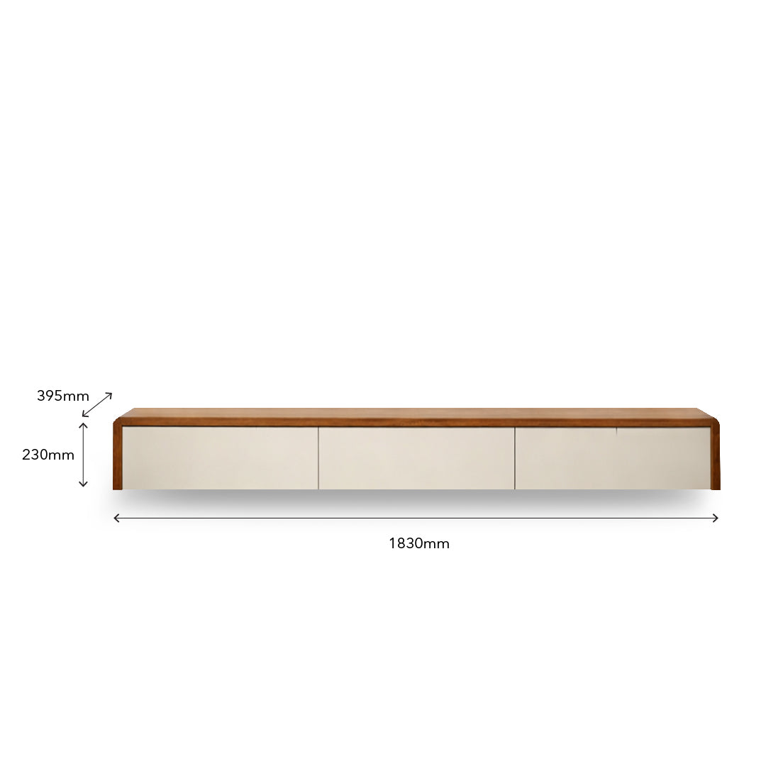 RYOHIN Wall Mounted Brown TV Cabinet