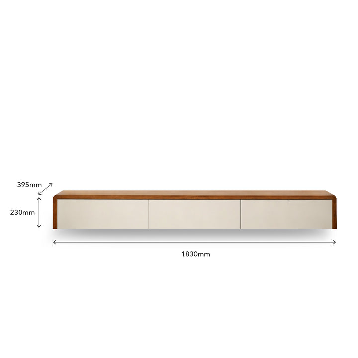 RYOHIN Wall Mounted Brown TV Cabinet