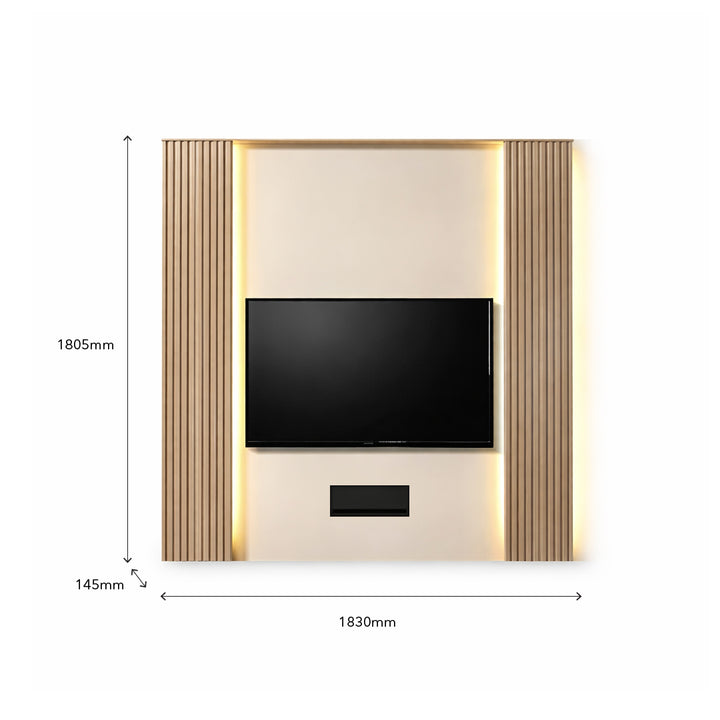 RYOHIN Wall Mounted Light Beige TV Cabinet
