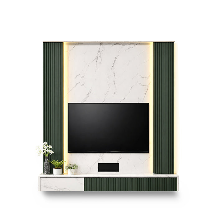 RYOHIN Wall Mounted Dark Green TV Cabinet