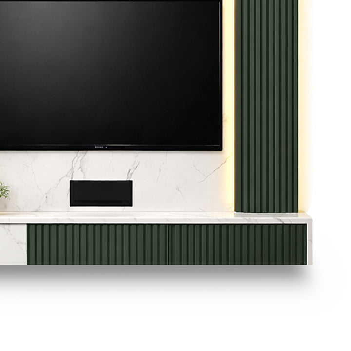 RYOHIN Wall Mounted Dark Green TV Cabinet