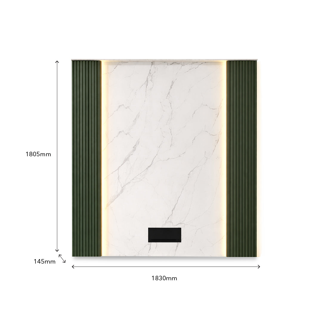 RYOHIN Wall Mounted Dark Green TV Cabinet