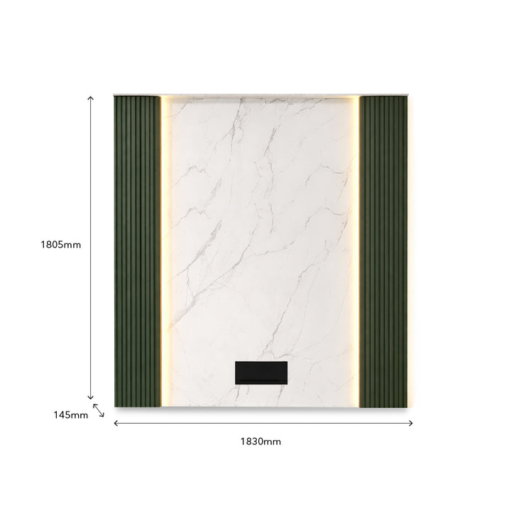 RYOHIN Wall Mounted Dark Green TV Cabinet