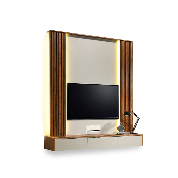 RYOHIN Wall Mounted Brown TV Cabinet