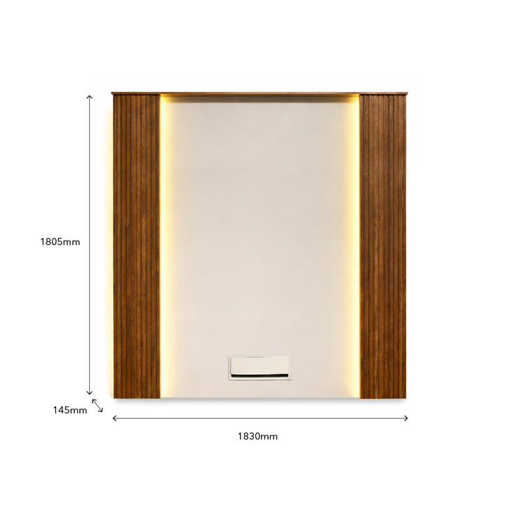 RYOHIN Wall Mounted Brown TV Cabinet