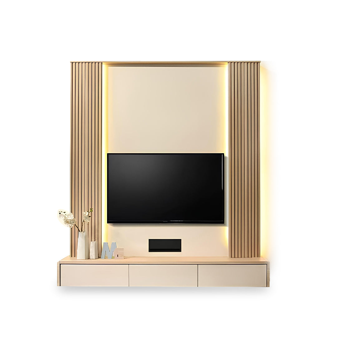RYOHIN Wall Mounted Light Beige TV Cabinet