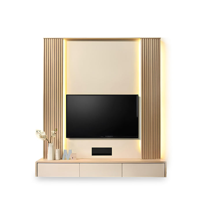 RYOHIN Wall Mounted Light Beige TV Cabinet