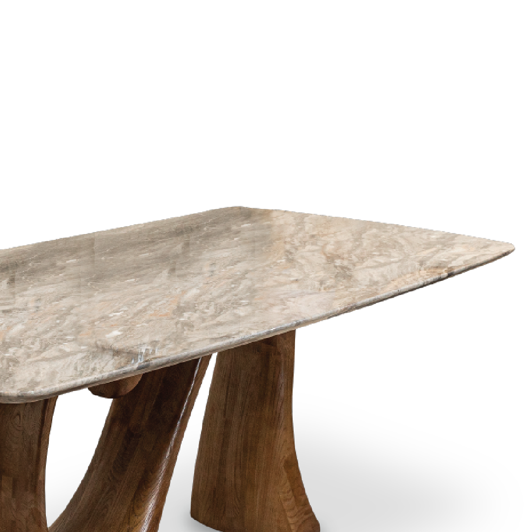 RAVINE II Marble Dining Set