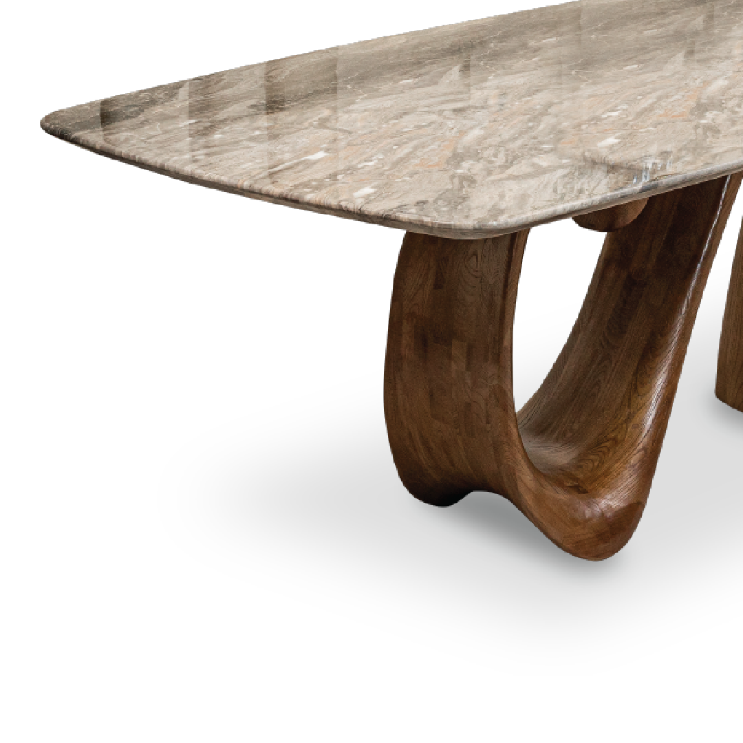 RAVINE II Marble Dining Set