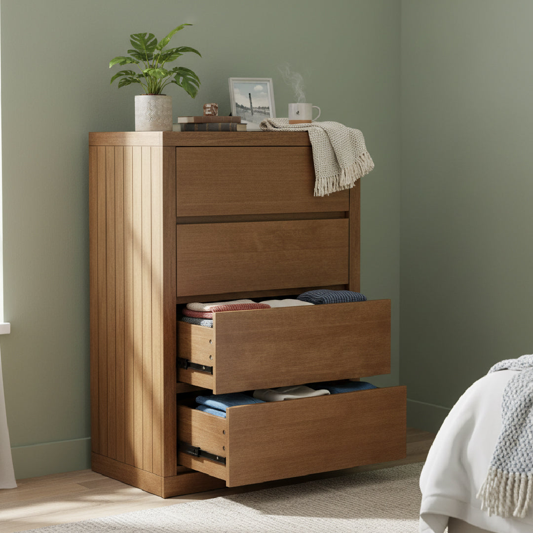 RAILEY 4 Drawer Solid Wood Chest