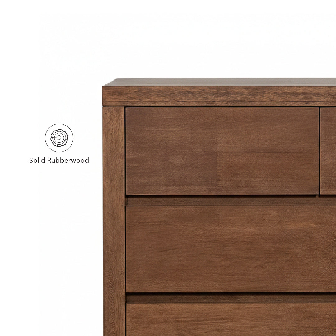 RAILEY 5 Drawer Solid Wood Chest