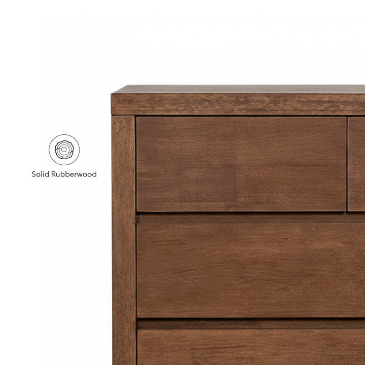 RAILEY 5 Drawer Solid Wood Chest