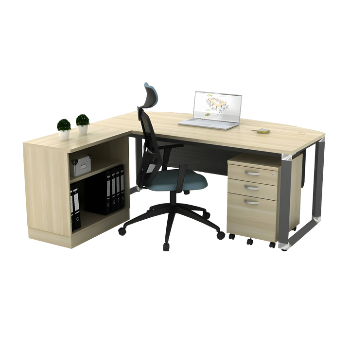 RHODES D-Shape Office Table